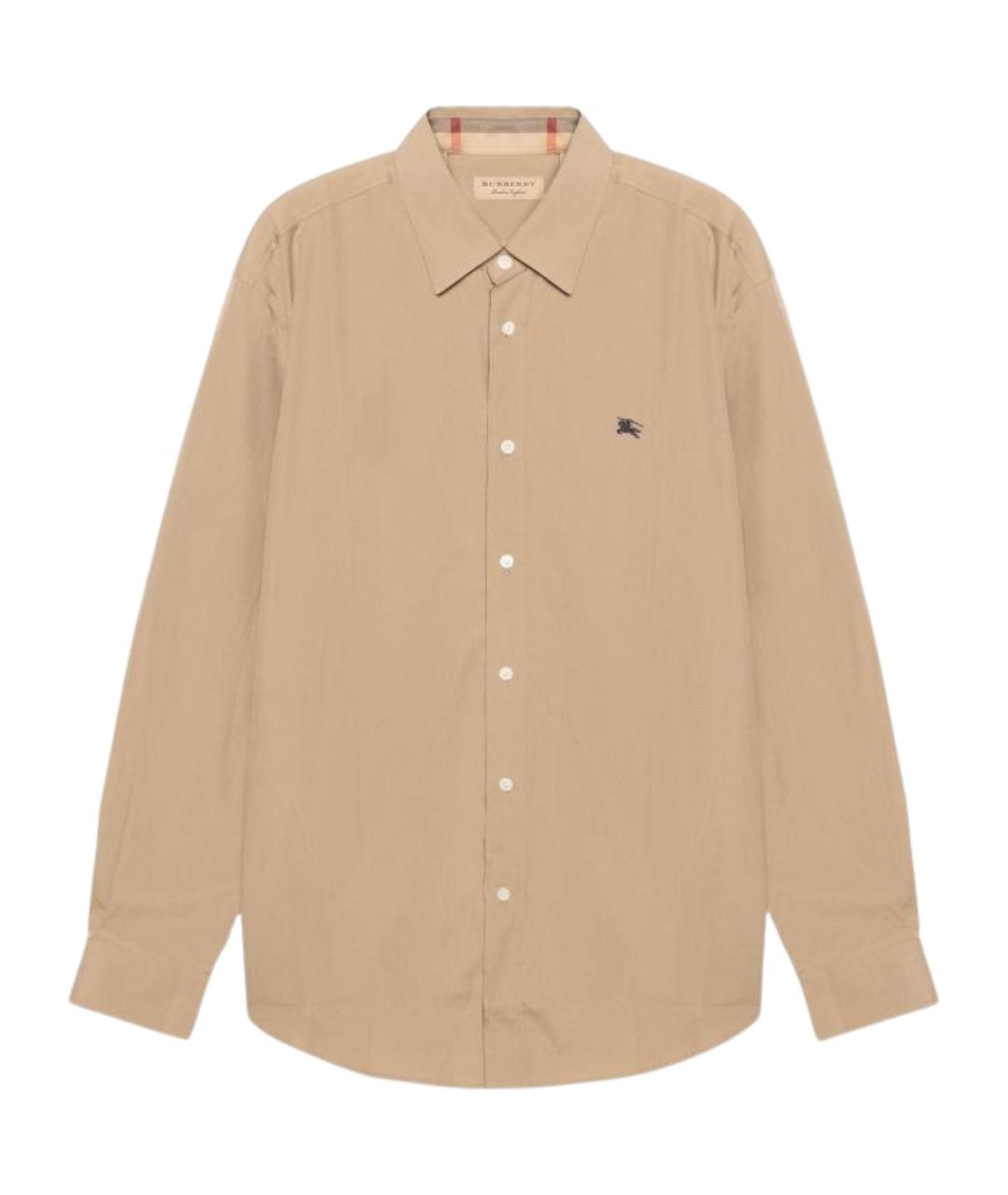 BURBERRY Бежевая хлопковая кэжуал рубашка, фото 1