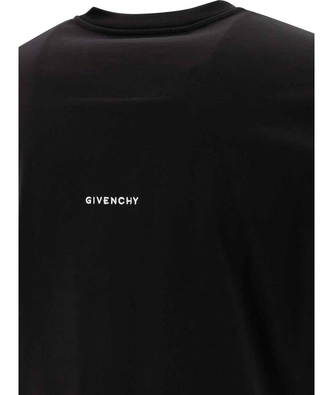 GIVENCHY Черная хлопковая футболка, фото 4