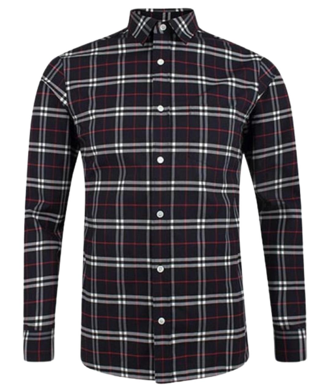 BURBERRY Темно-синяя хлопковая кэжуал рубашка, фото 1