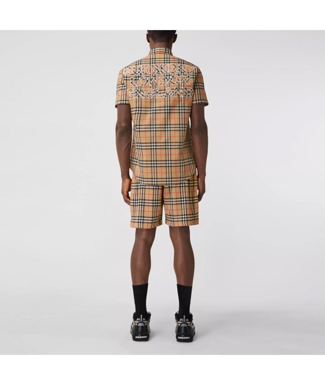 BURBERRY Бежевая хлопковая кэжуал рубашка, фото 3