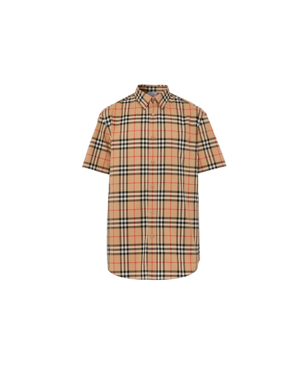BURBERRY Бежевая хлопковая кэжуал рубашка, фото 6