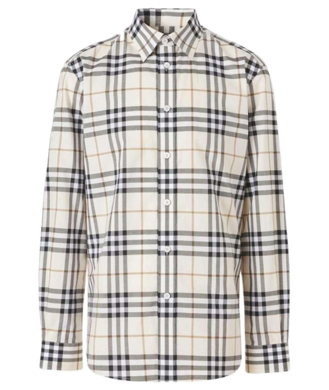 BURBERRY Белая хлопковая кэжуал рубашка, фото 1