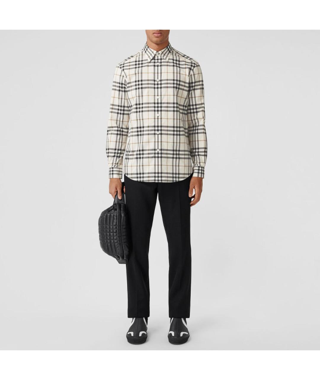 BURBERRY Белая хлопковая кэжуал рубашка, фото 5