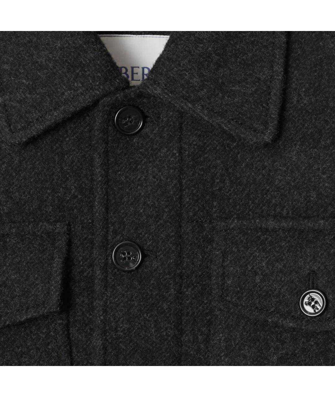 BURBERRY Черная шерстяная куртка, фото 5