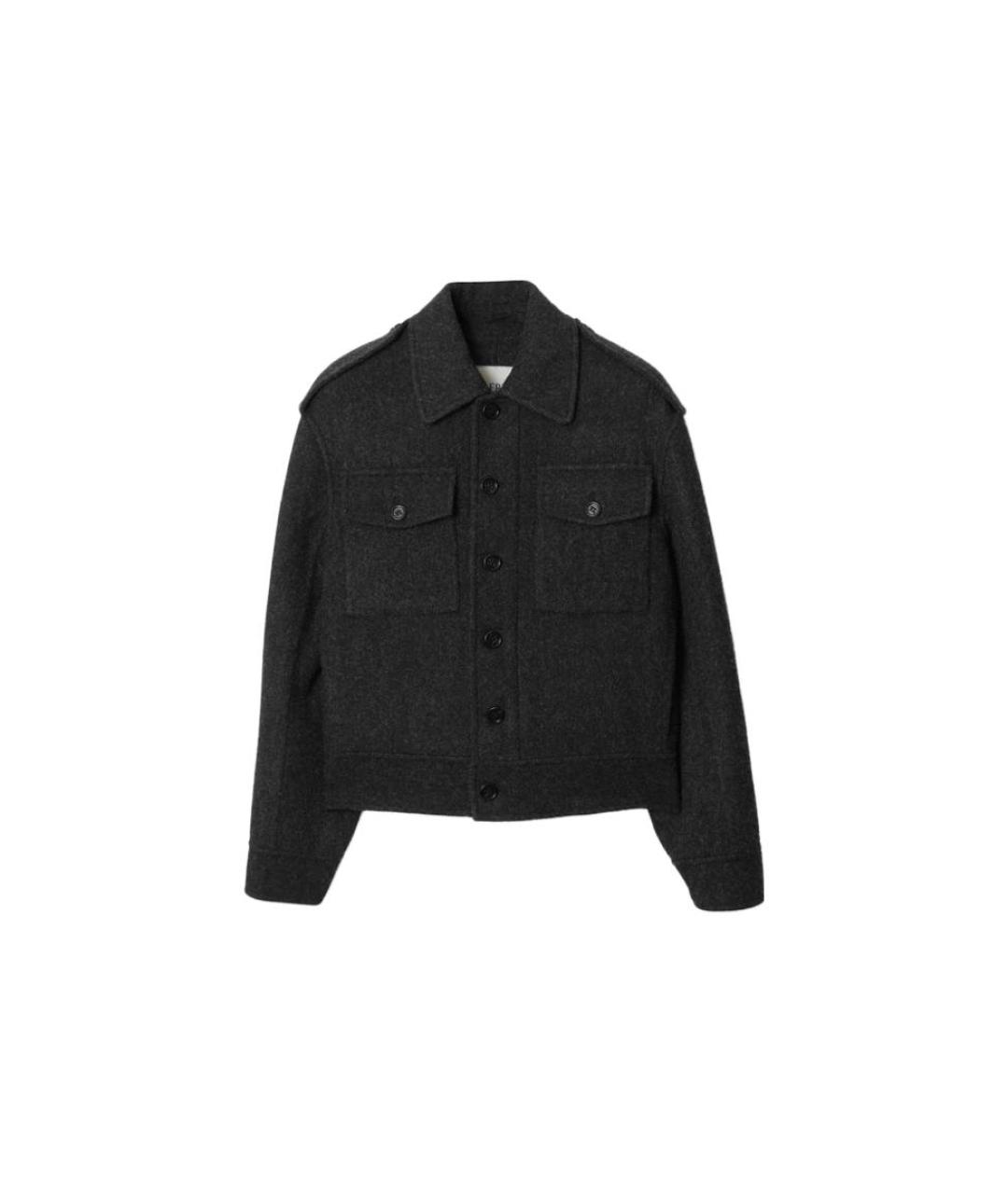 BURBERRY Черная шерстяная куртка, фото 1