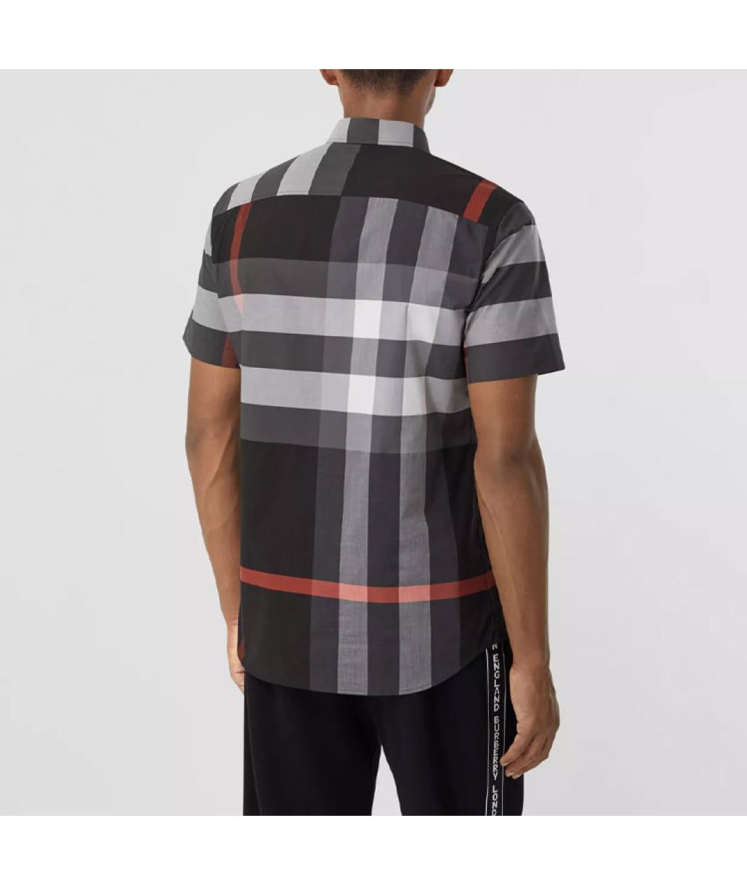 BURBERRY Антрацитовая хлопковая кэжуал рубашка, фото 4