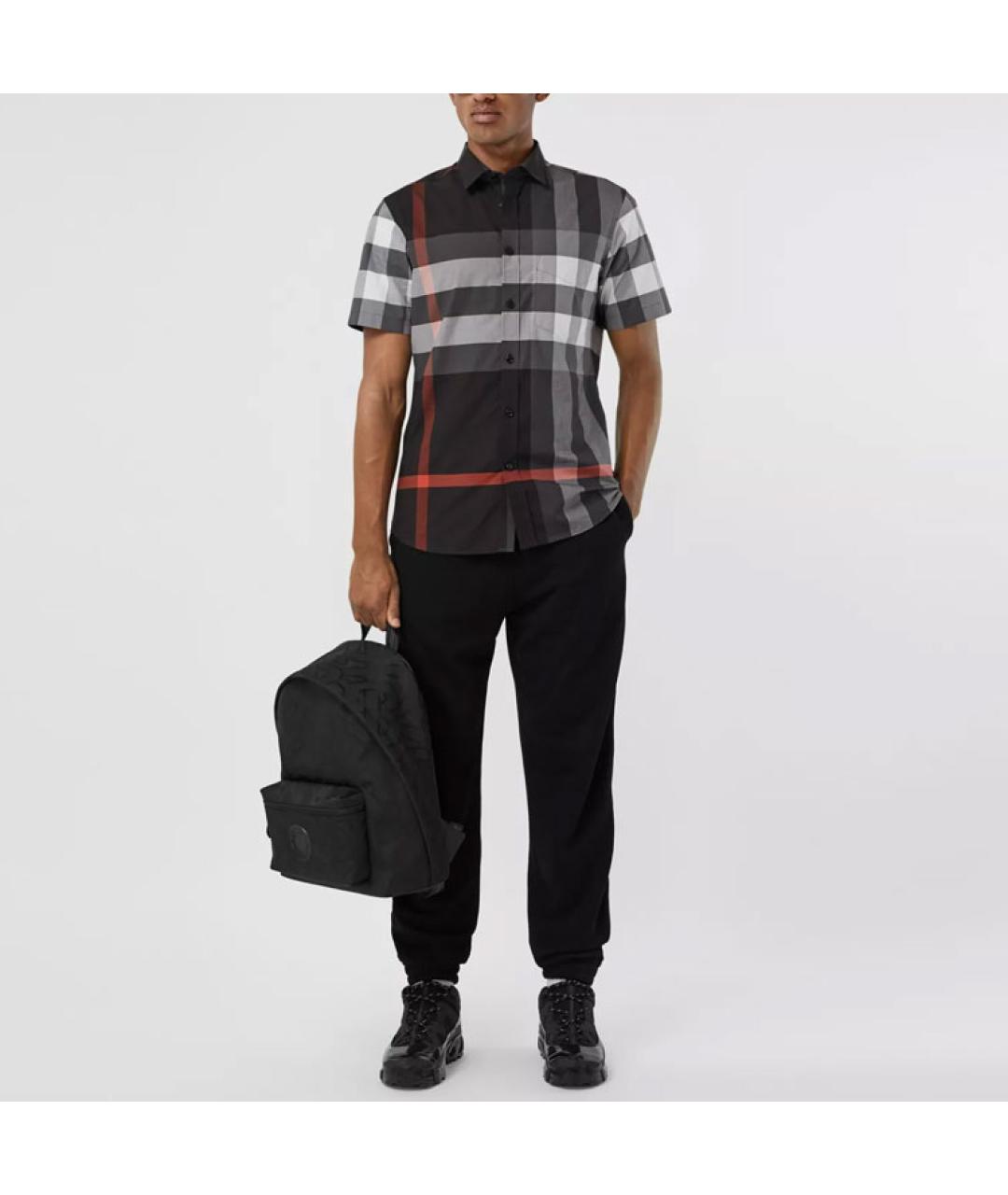 BURBERRY Антрацитовая хлопковая кэжуал рубашка, фото 5