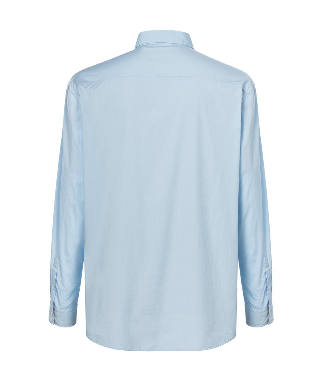 BURBERRY Голубая хлопковая классическая рубашка, фото 2