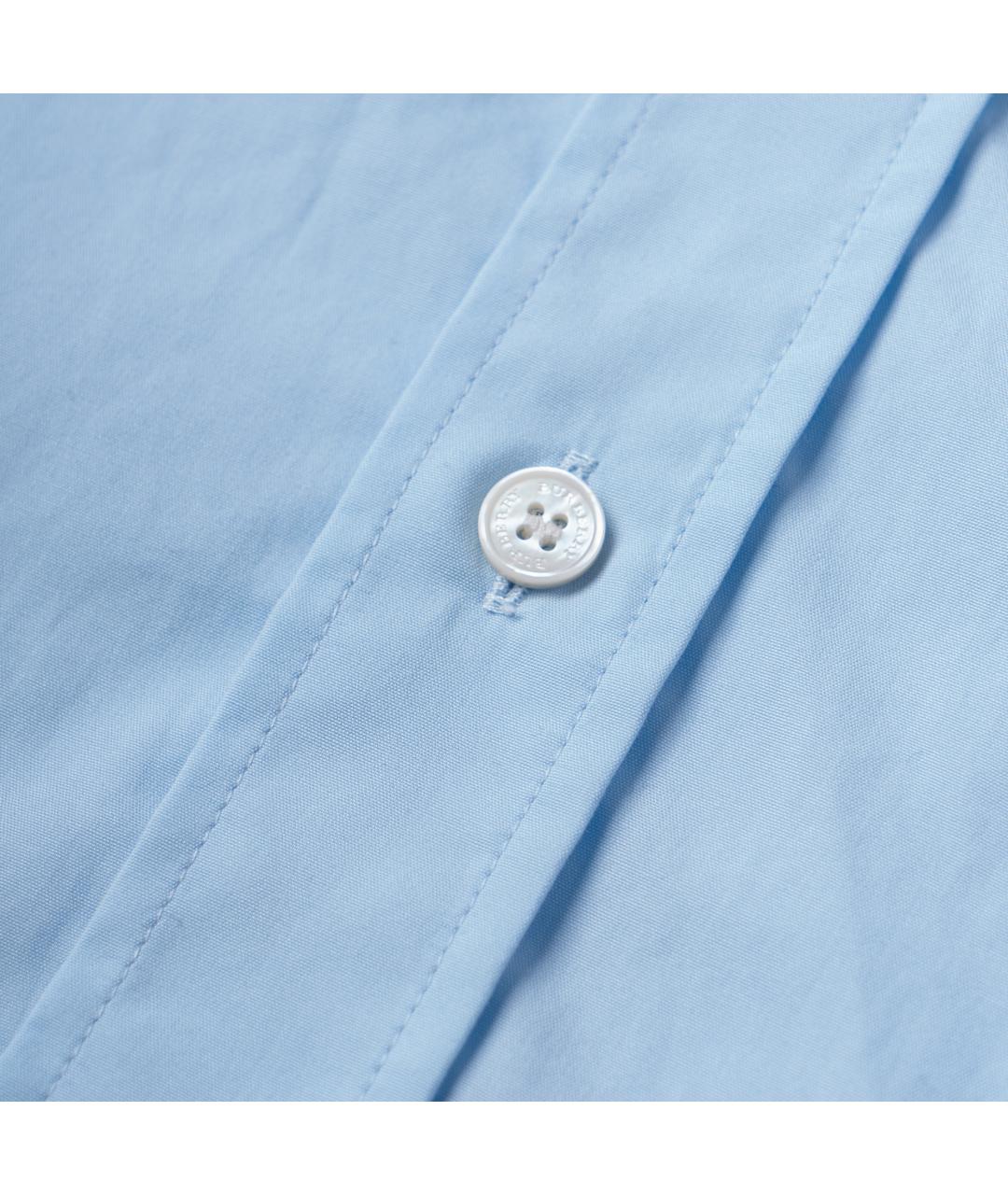 BURBERRY Голубая хлопковая классическая рубашка, фото 6