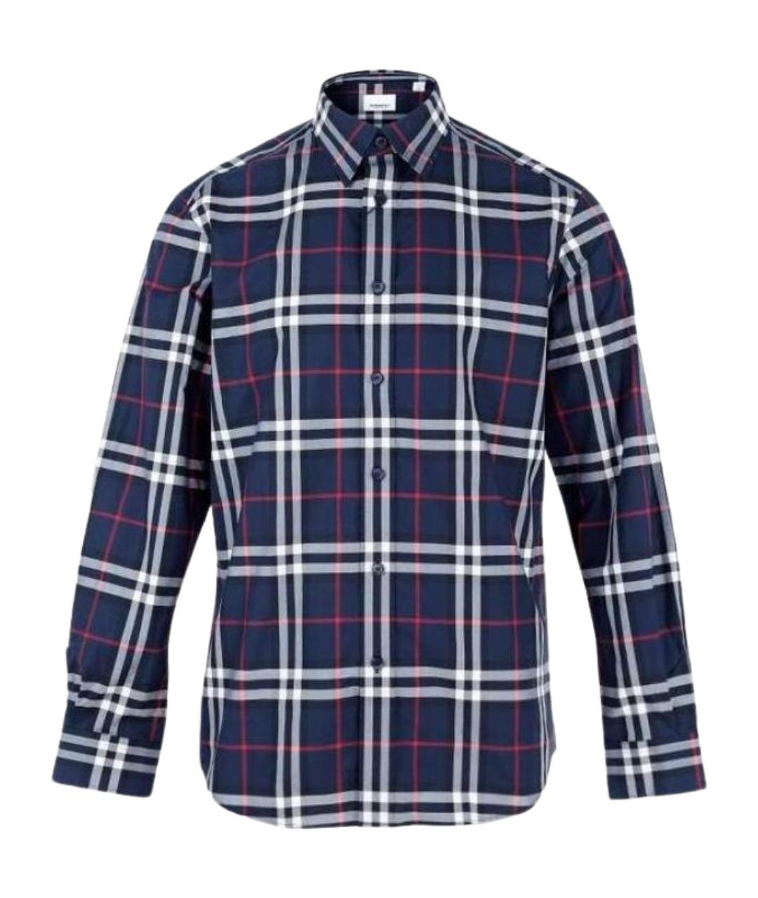 BURBERRY Синяя хлопковая кэжуал рубашка, фото 1