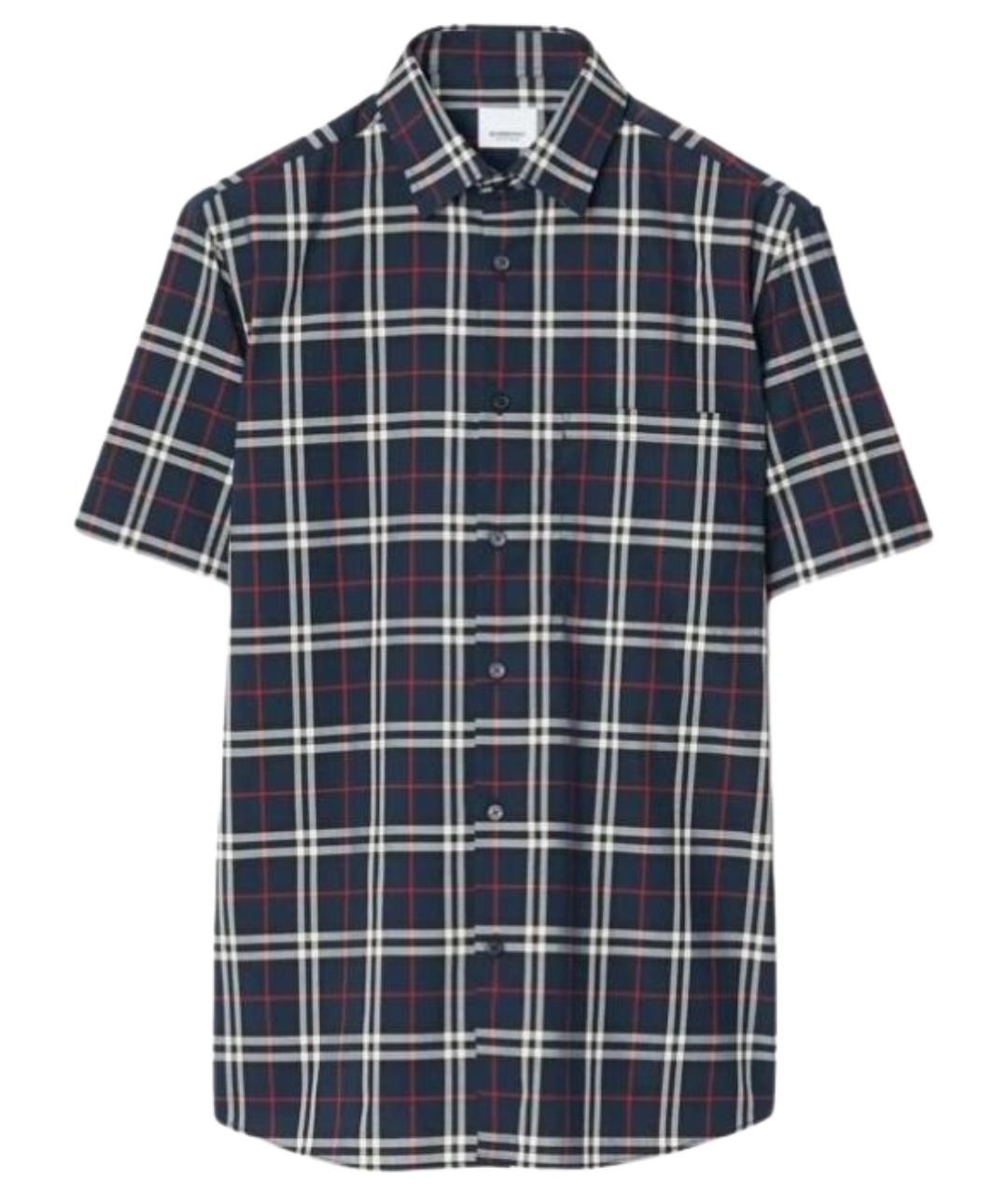 BURBERRY Синяя хлопковая кэжуал рубашка, фото 1