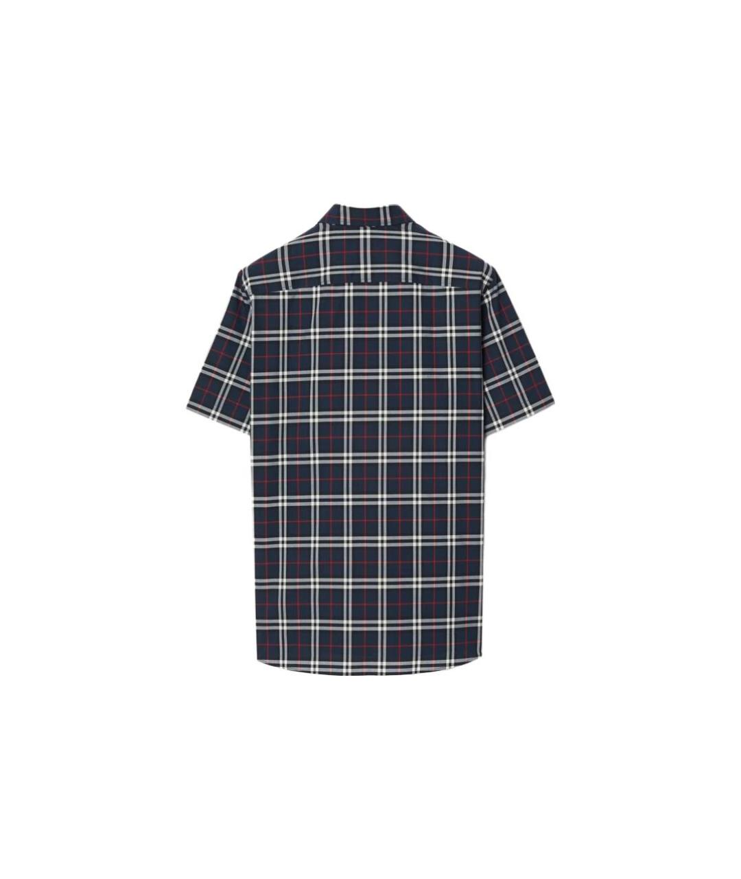 BURBERRY Синяя хлопковая кэжуал рубашка, фото 2