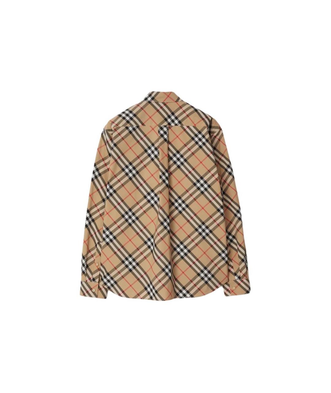 BURBERRY Бежевая хлопковая кэжуал рубашка, фото 2