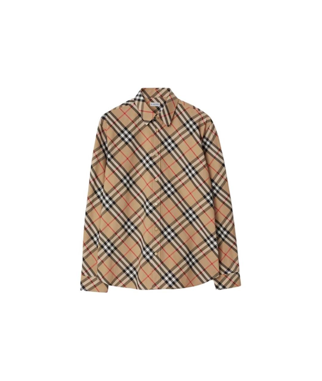BURBERRY Бежевая хлопковая кэжуал рубашка, фото 6