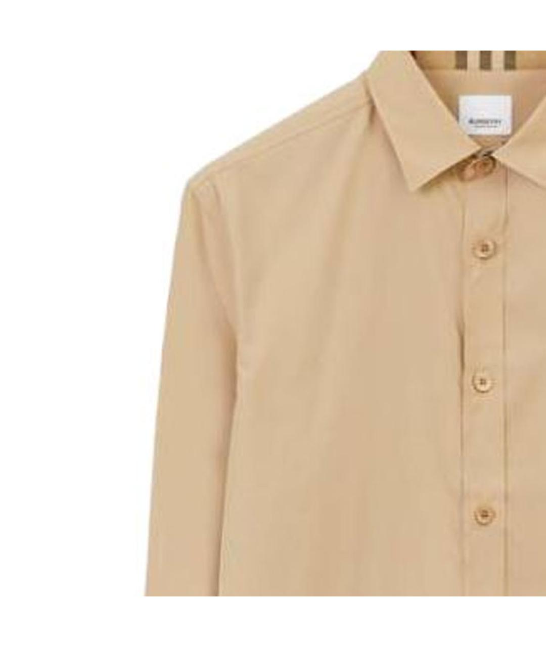 BURBERRY Желтая хлопковая кэжуал рубашка, фото 4