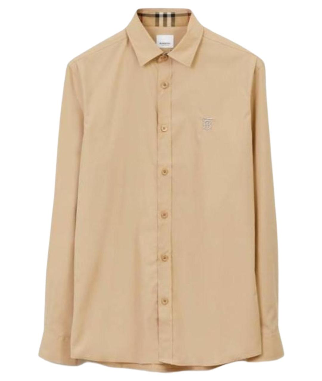BURBERRY Желтая хлопковая кэжуал рубашка, фото 1
