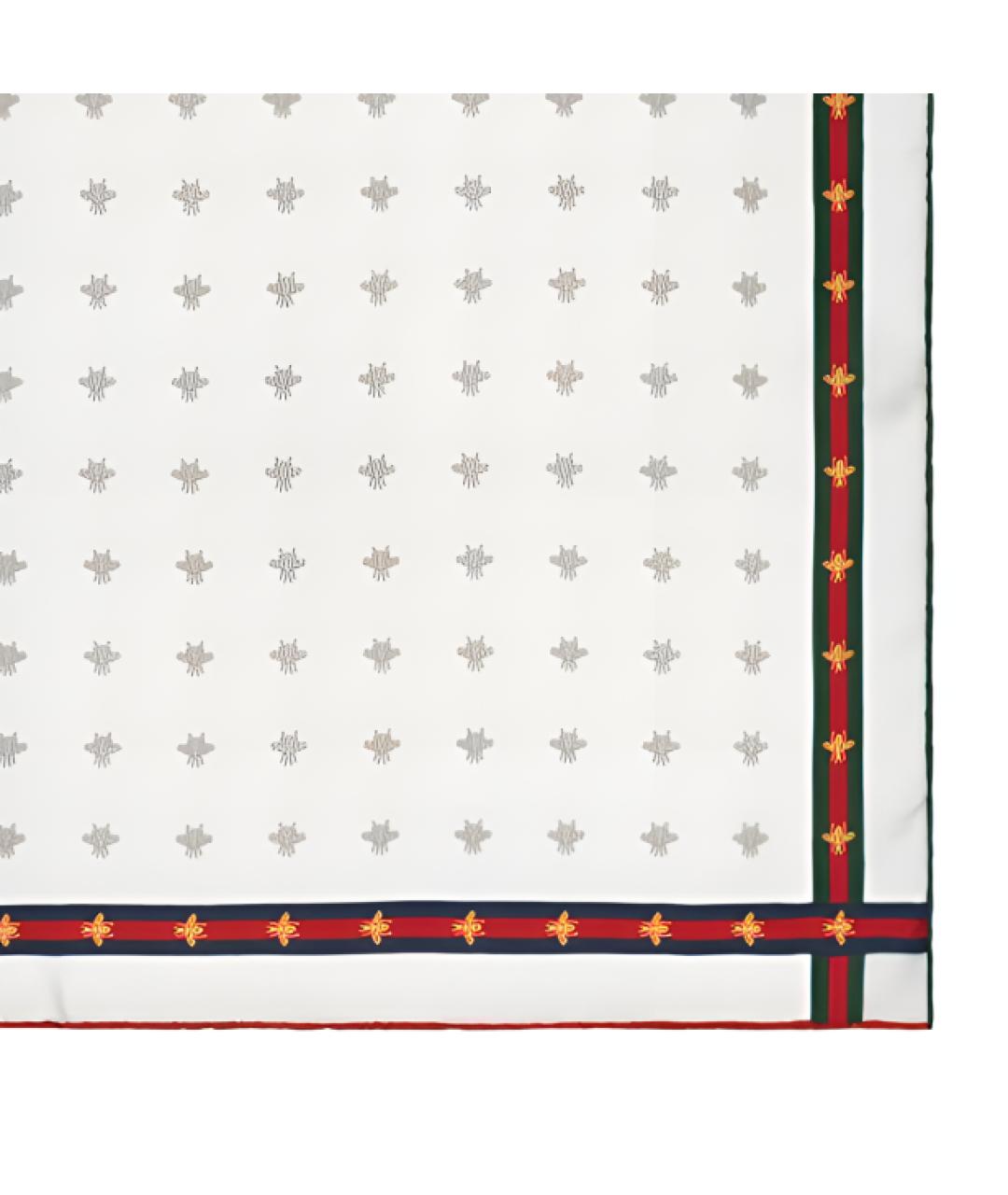 GUCCI Белый шарф, фото 2