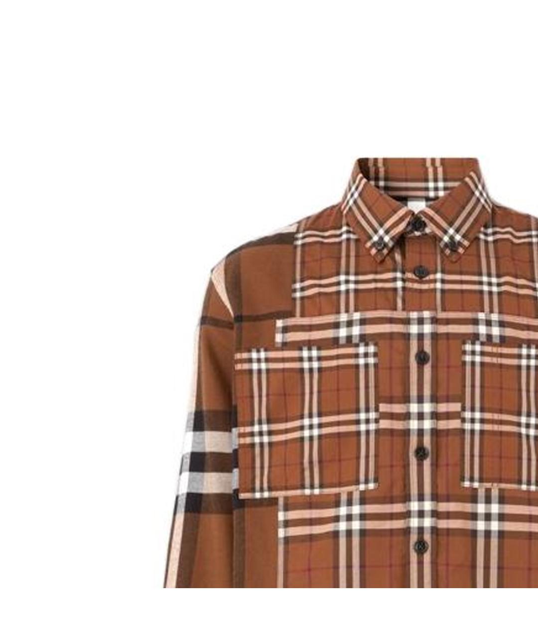 BURBERRY Мульти хлопковая кэжуал рубашка, фото 4