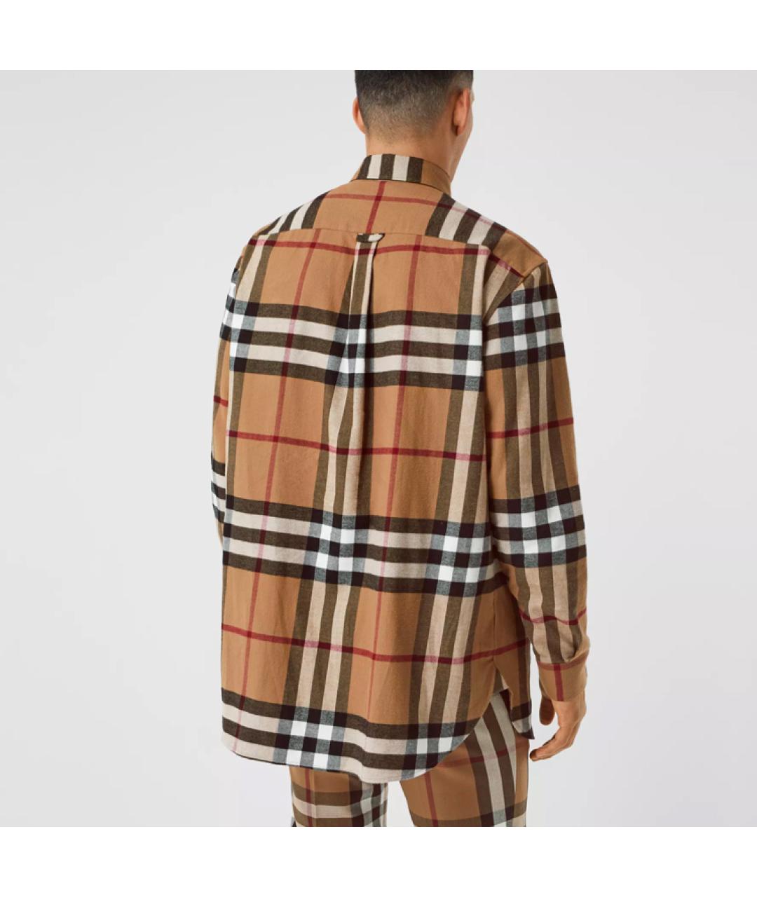 BURBERRY Коричневая хлопковая кэжуал рубашка, фото 4