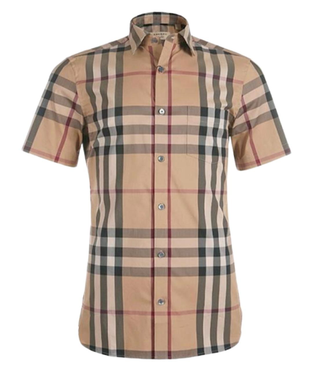 BURBERRY Хаки хлопковая кэжуал рубашка, фото 1