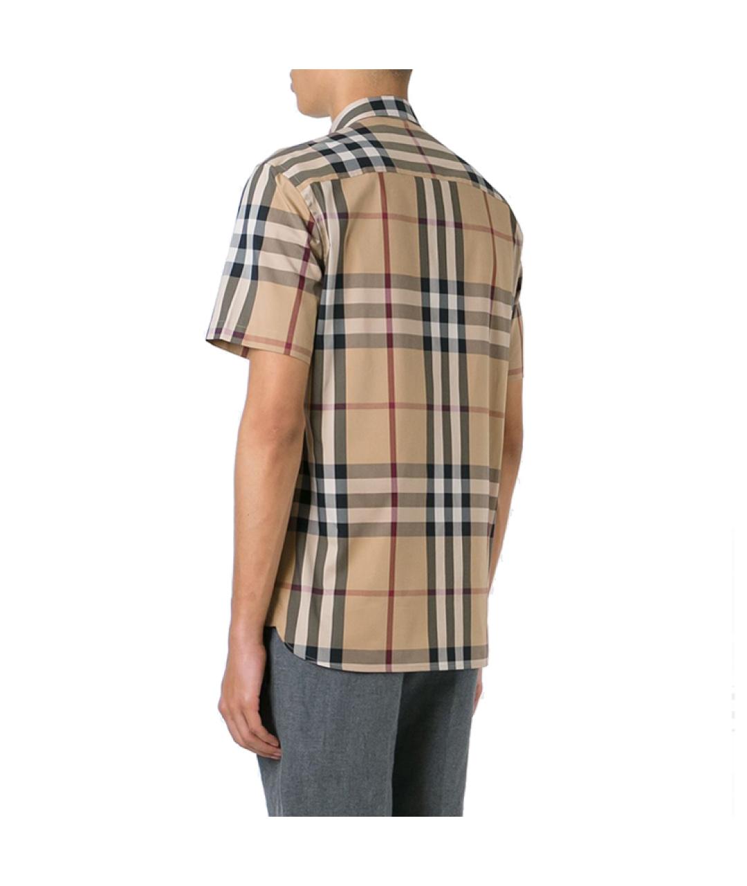 BURBERRY Хаки хлопковая кэжуал рубашка, фото 5