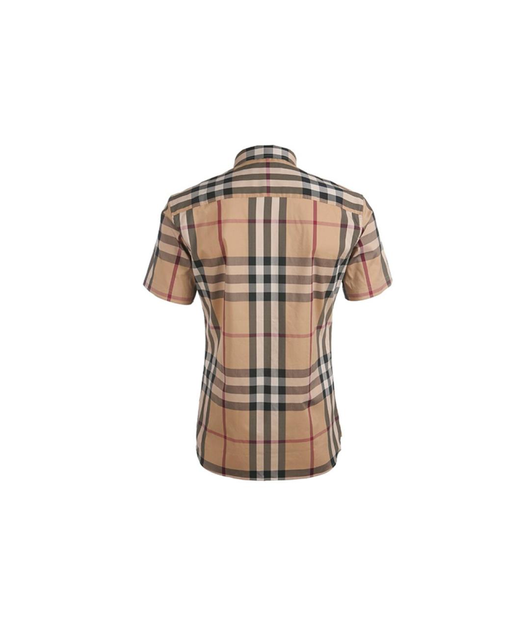 BURBERRY Хаки хлопковая кэжуал рубашка, фото 2