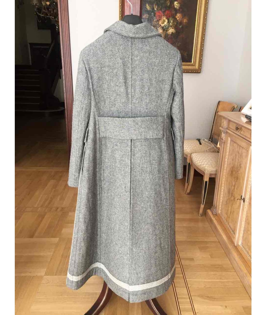 CHRISTIAN DIOR PRE-OWNED Серое шерстяное пальто, фото 2