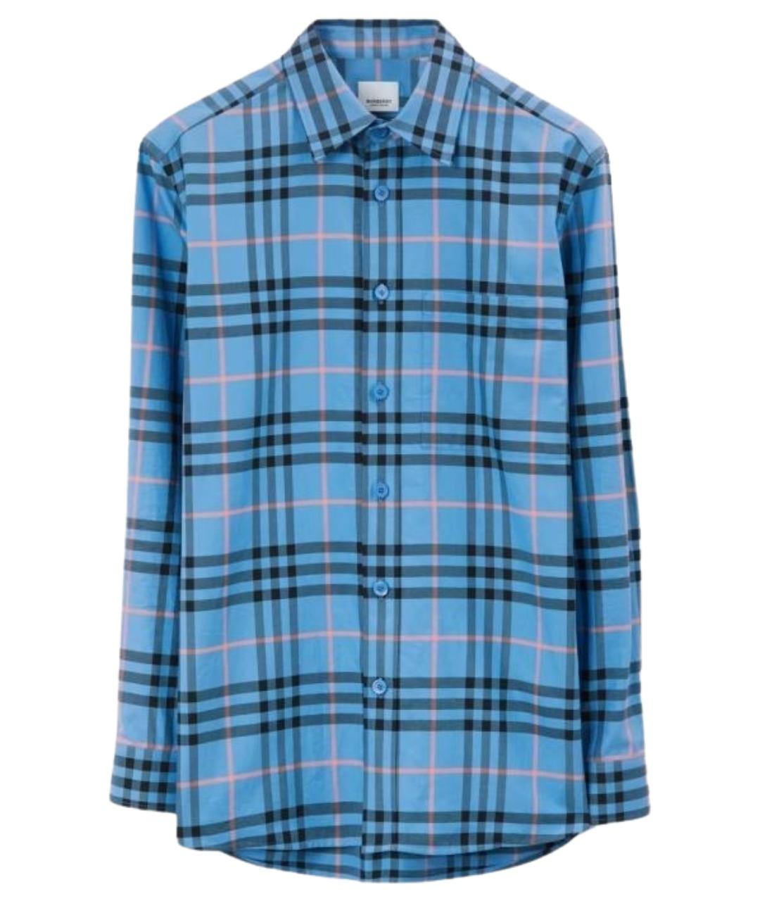 BURBERRY Синяя кэжуал рубашка, фото 1