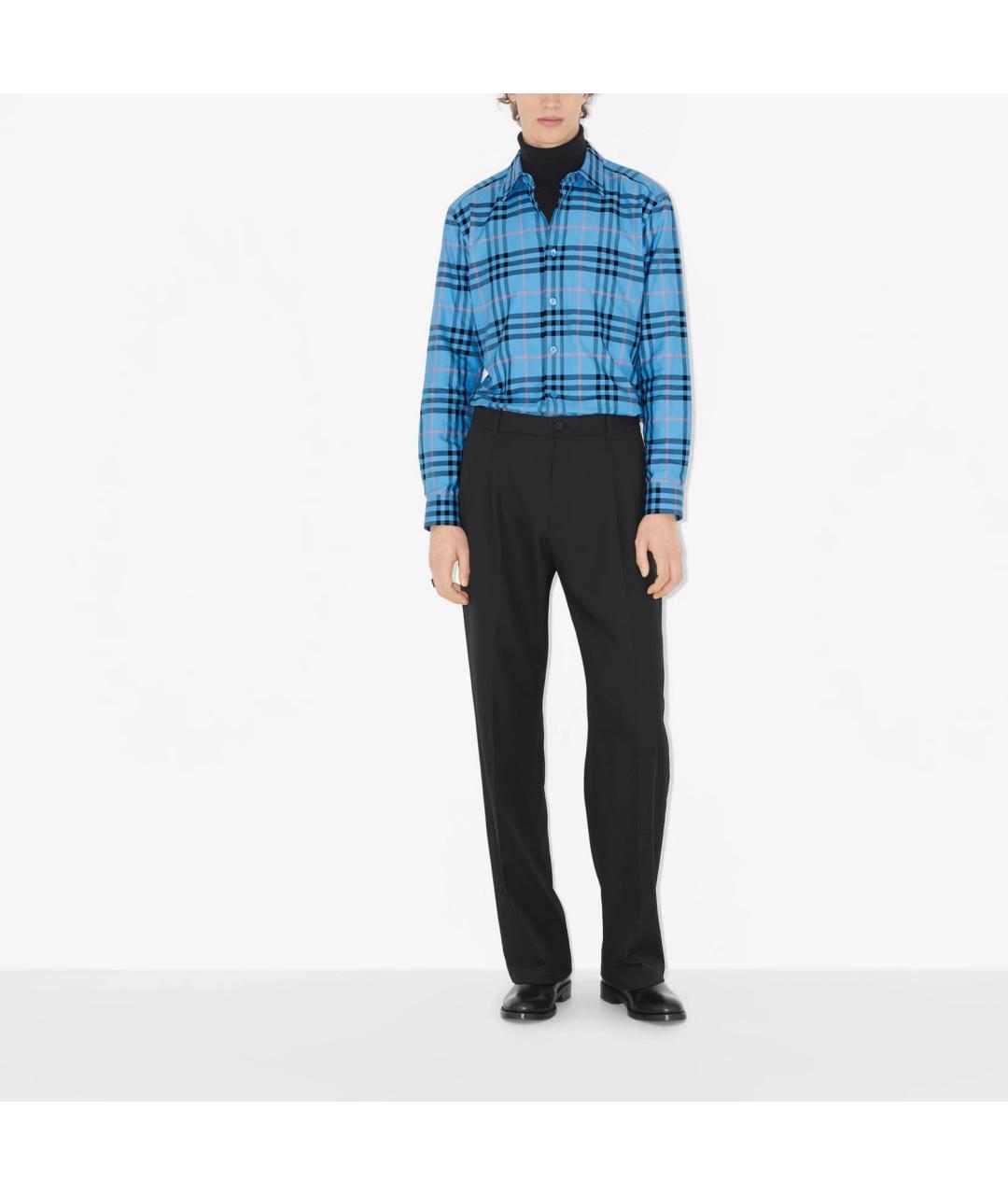 BURBERRY Синяя кэжуал рубашка, фото 2