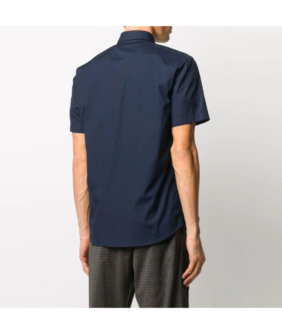 BURBERRY Темно-синяя хлопковая кэжуал рубашка, фото 5