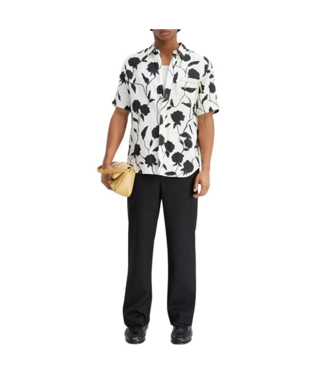 JACQUEMUS Белая льняная кэжуал рубашка, фото 6