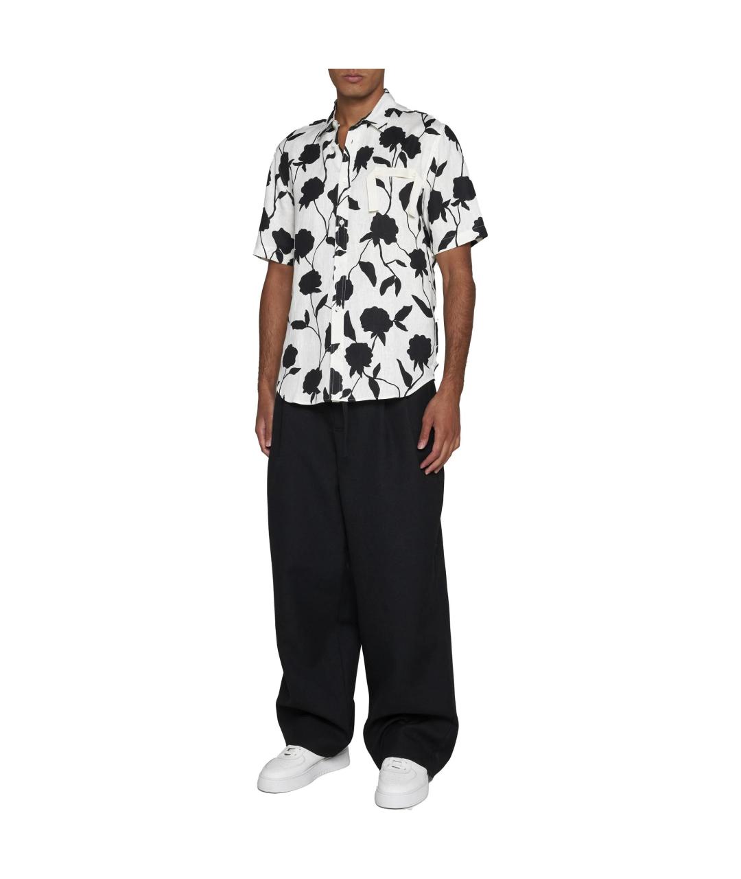 JACQUEMUS Белая льняная кэжуал рубашка, фото 4