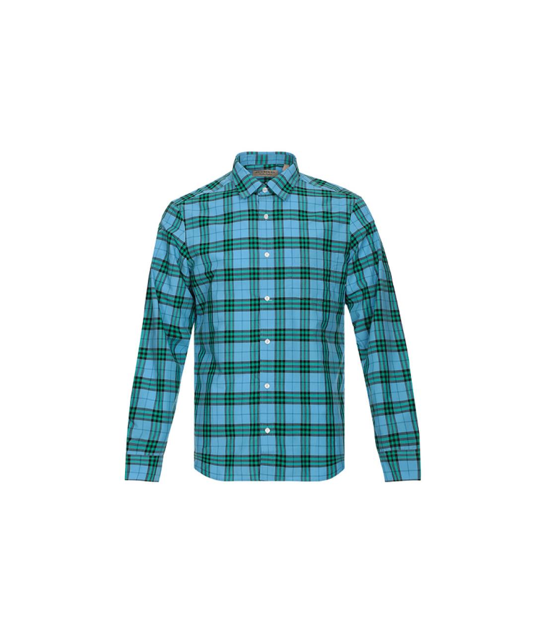 BURBERRY Синяя хлопковая кэжуал рубашка, фото 6