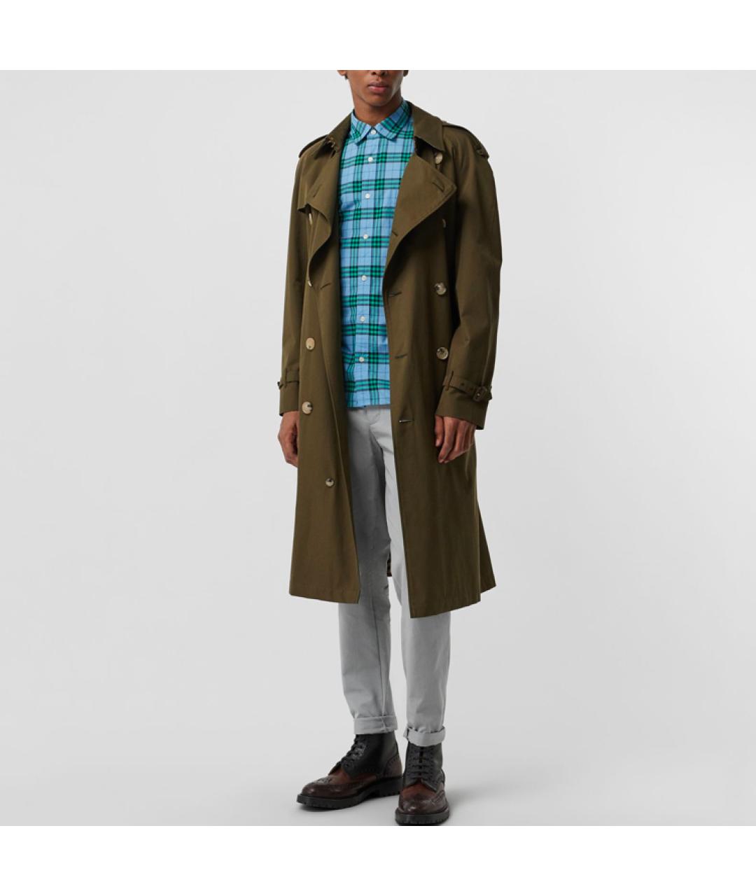 BURBERRY Синяя хлопковая кэжуал рубашка, фото 3