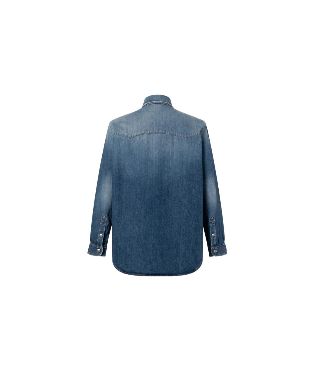 BURBERRY Синяя хлопковая кэжуал рубашка, фото 2