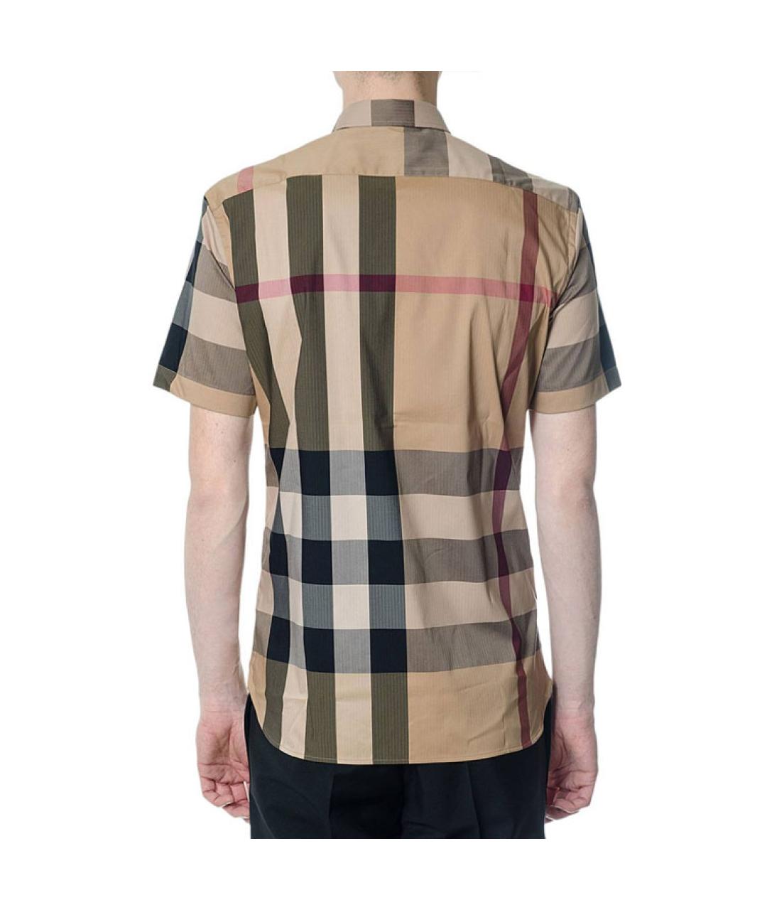 BURBERRY Бежевая хлопковая кэжуал рубашка, фото 5