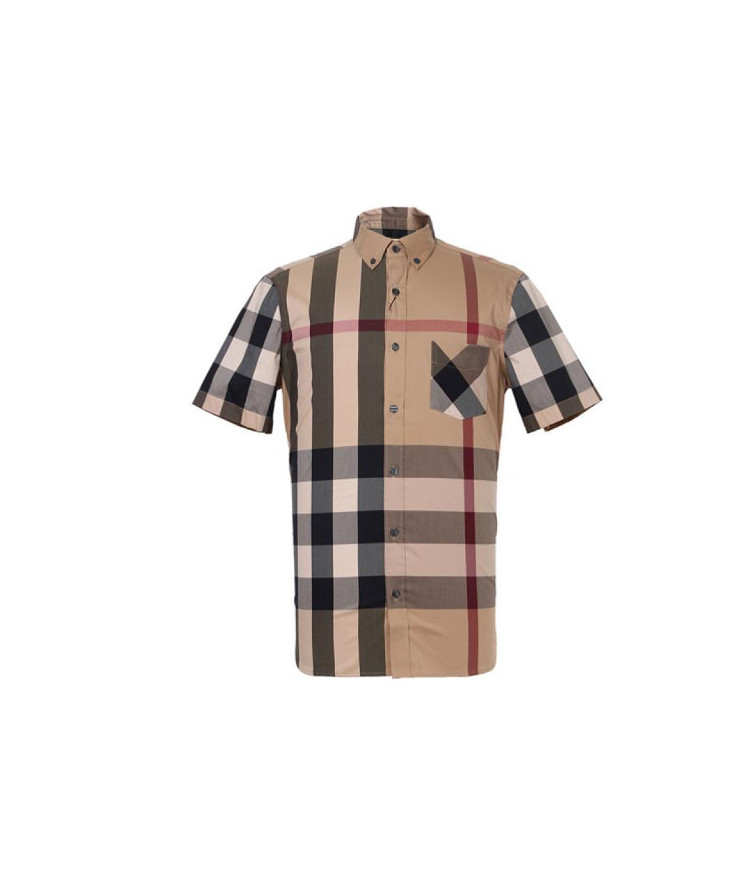BURBERRY Бежевая хлопковая кэжуал рубашка, фото 7