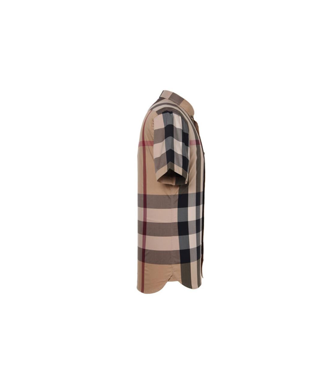 BURBERRY Бежевая хлопковая кэжуал рубашка, фото 3