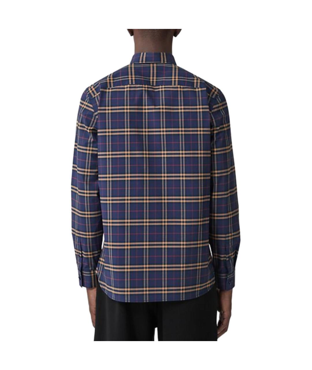 BURBERRY Синяя хлопковая кэжуал рубашка, фото 3
