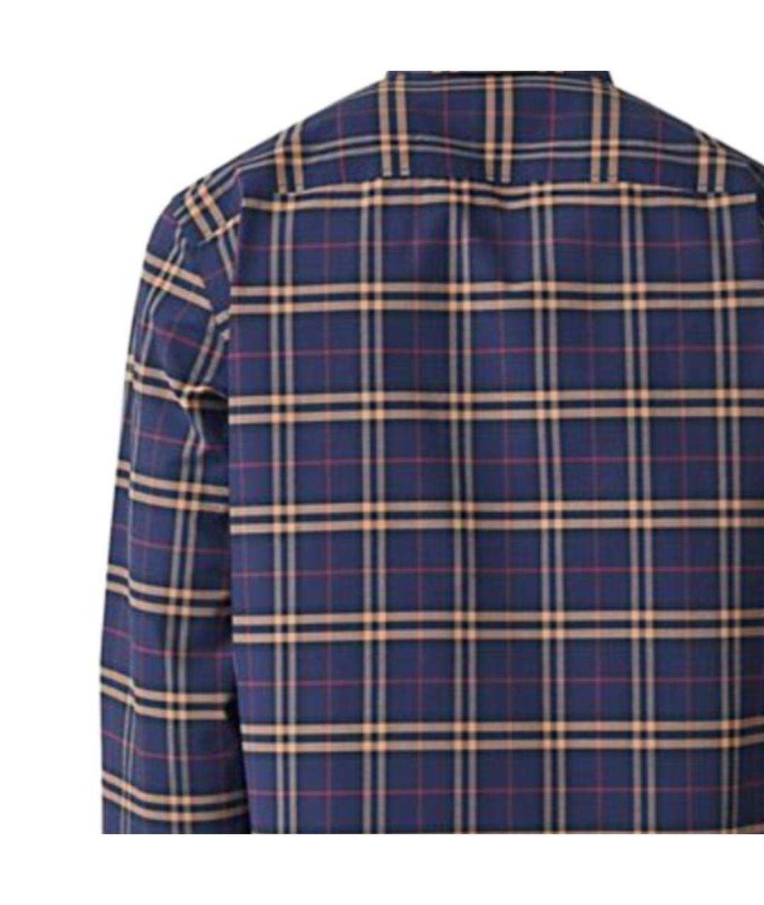 BURBERRY Синяя хлопковая кэжуал рубашка, фото 5