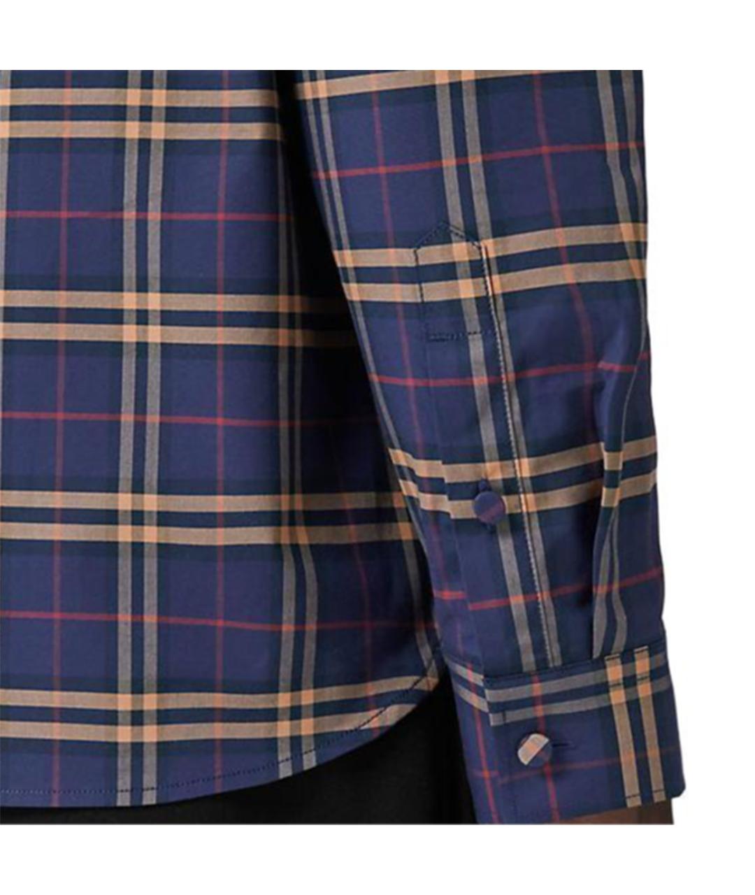 BURBERRY Синяя хлопковая кэжуал рубашка, фото 4
