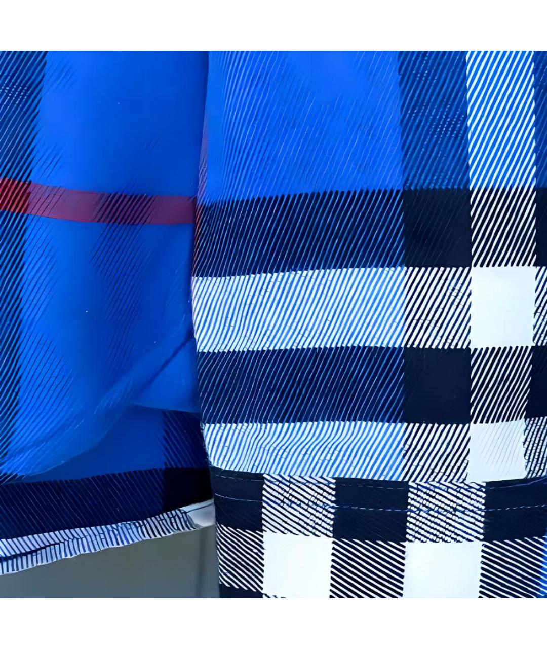 BURBERRY Синяя хлопковая кэжуал рубашка, фото 5