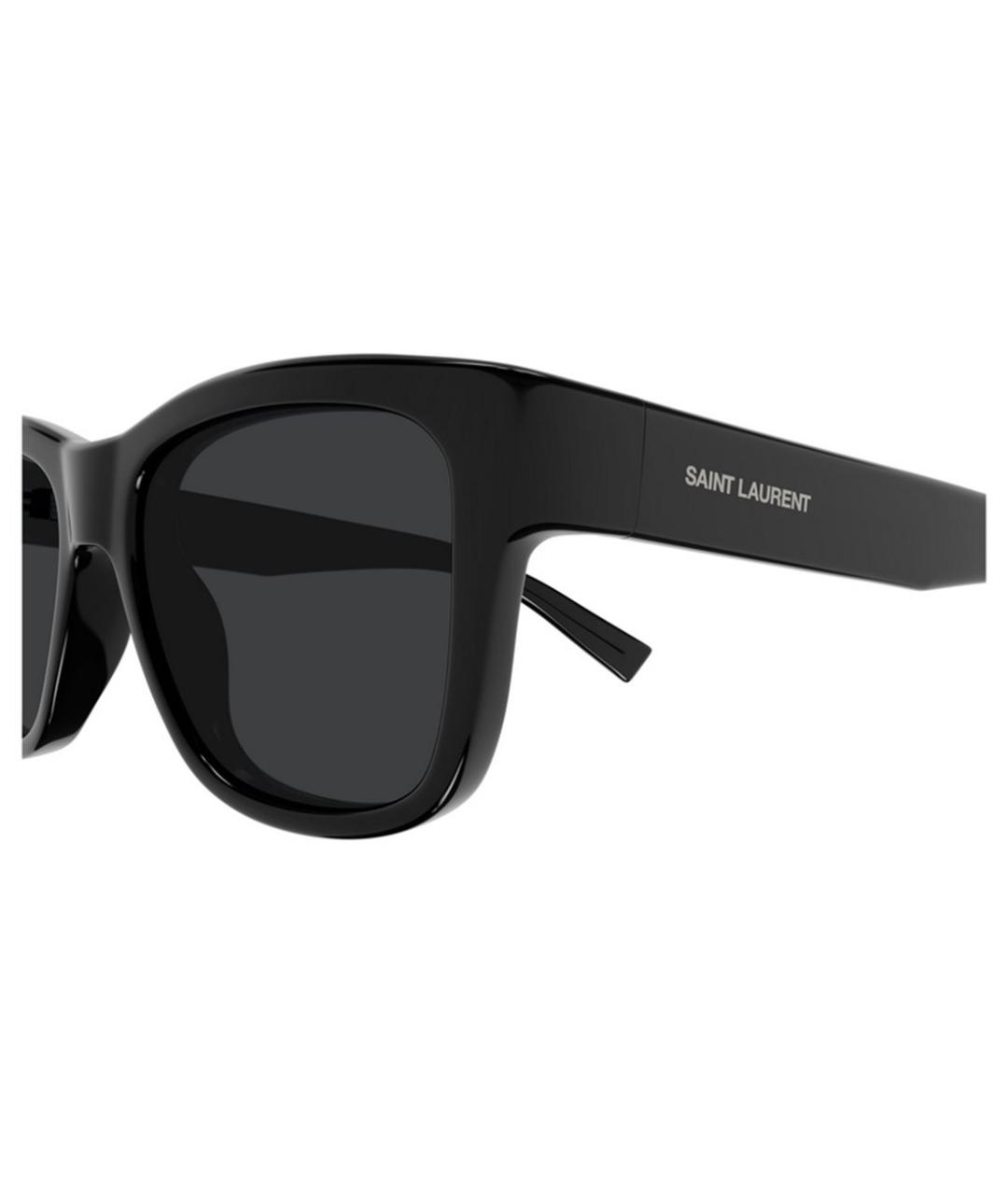 SAINT LAURENT Черные пластиковые солнцезащитные очки, фото 3