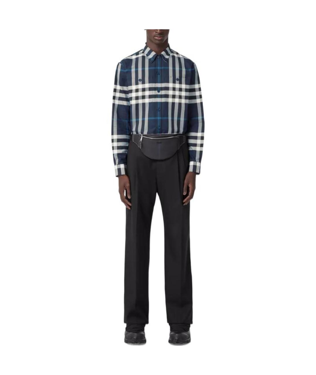 BURBERRY Синяя хлопковая кэжуал рубашка, фото 2