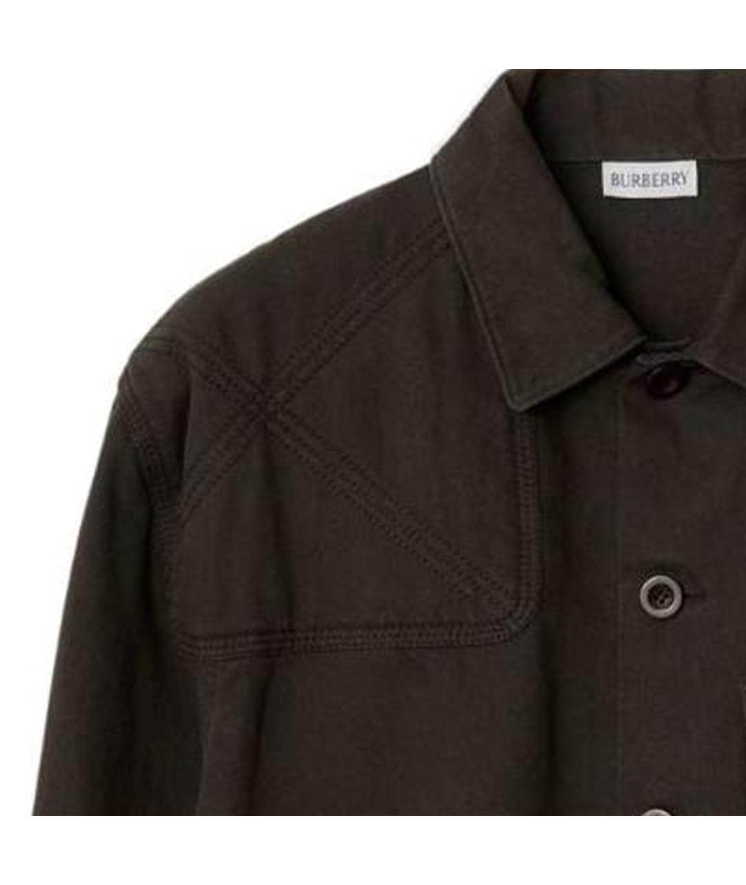 BURBERRY Коричневая хлопковая кэжуал рубашка, фото 4