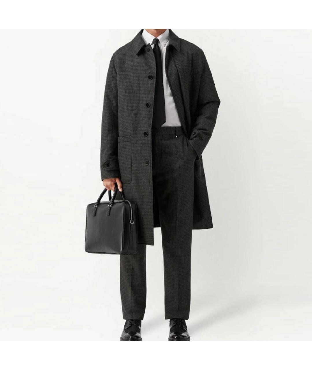 BURBERRY Черное пальто, фото 2