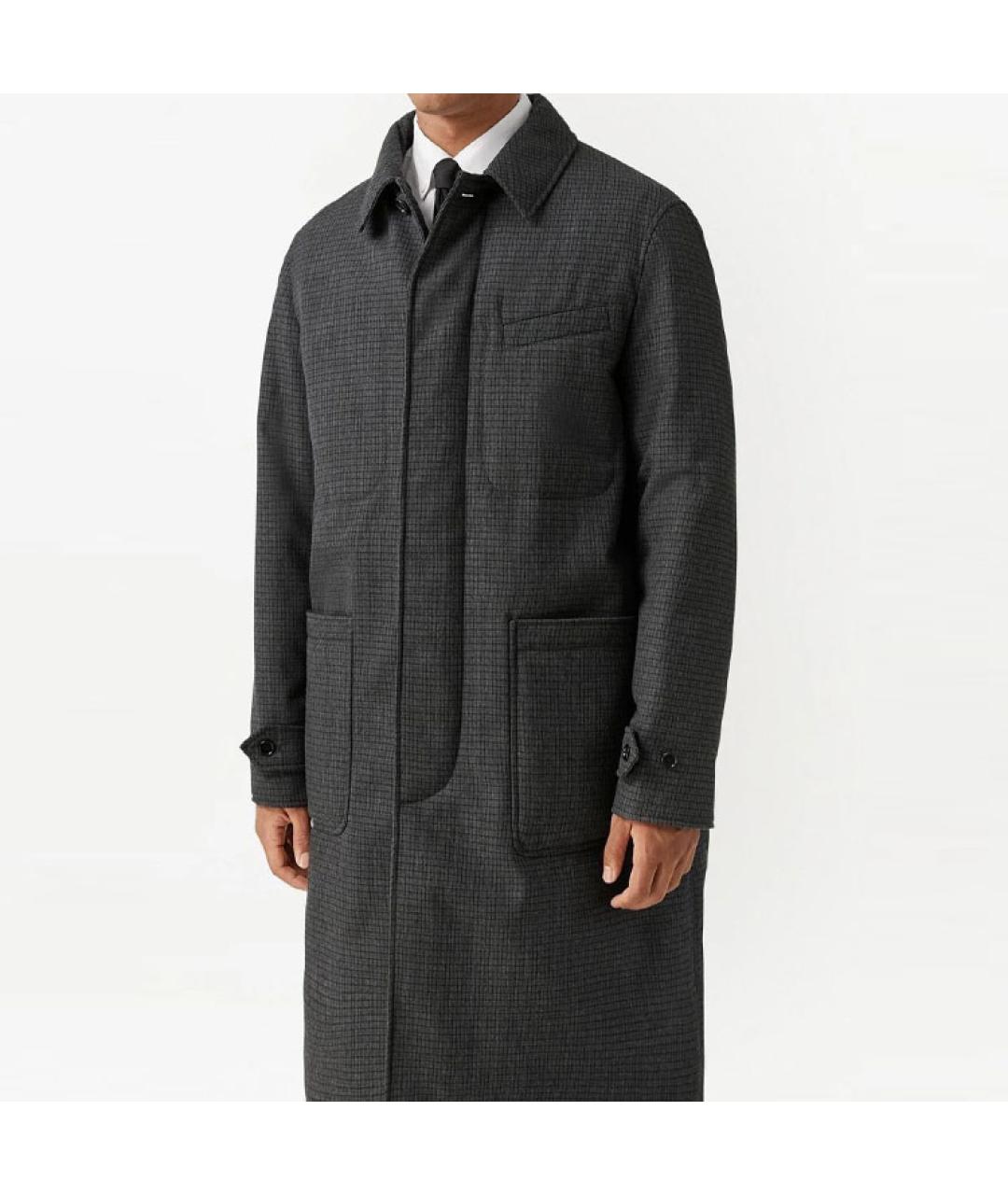 BURBERRY Черное пальто, фото 4