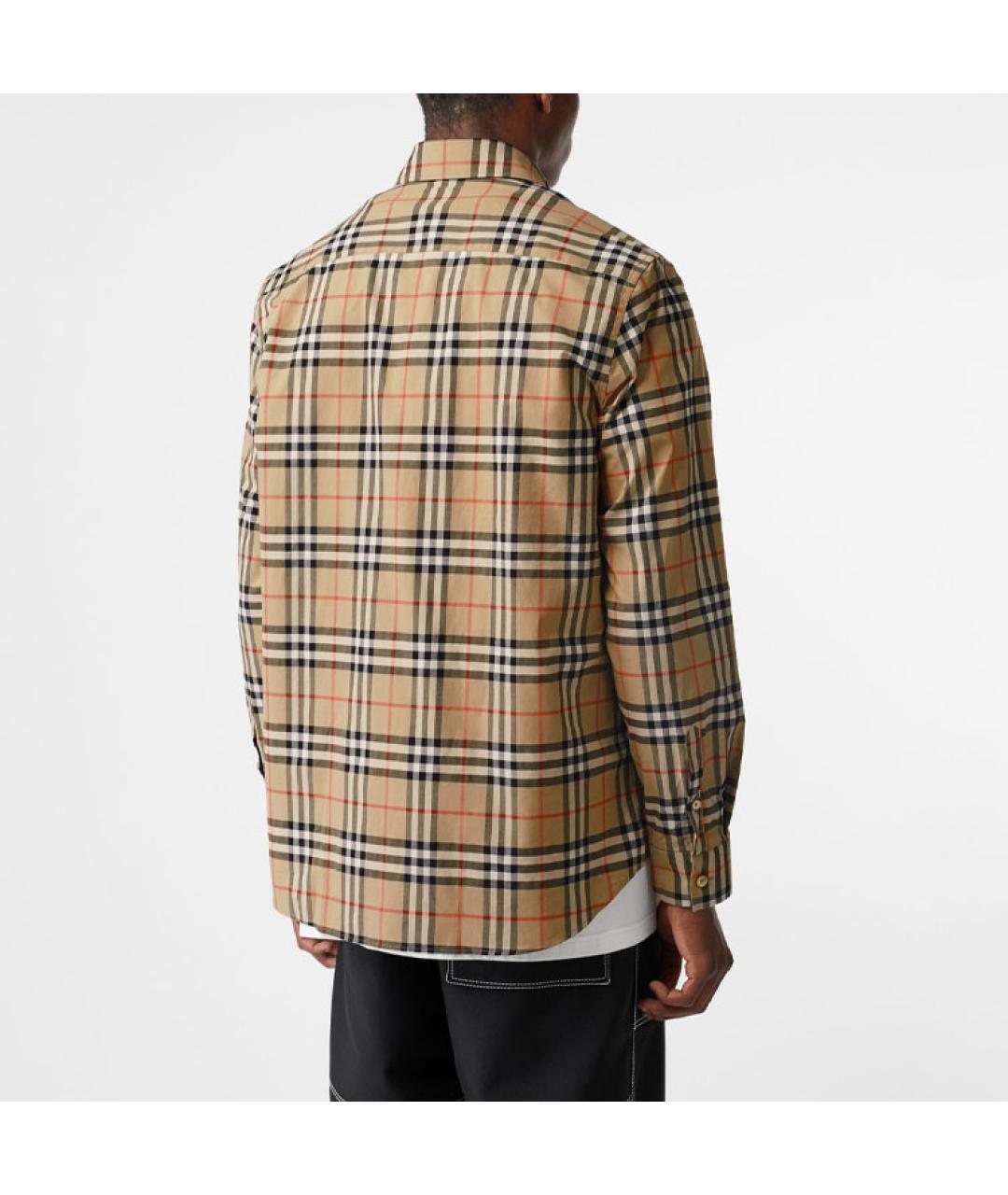 BURBERRY Бежевая классическая рубашка, фото 3