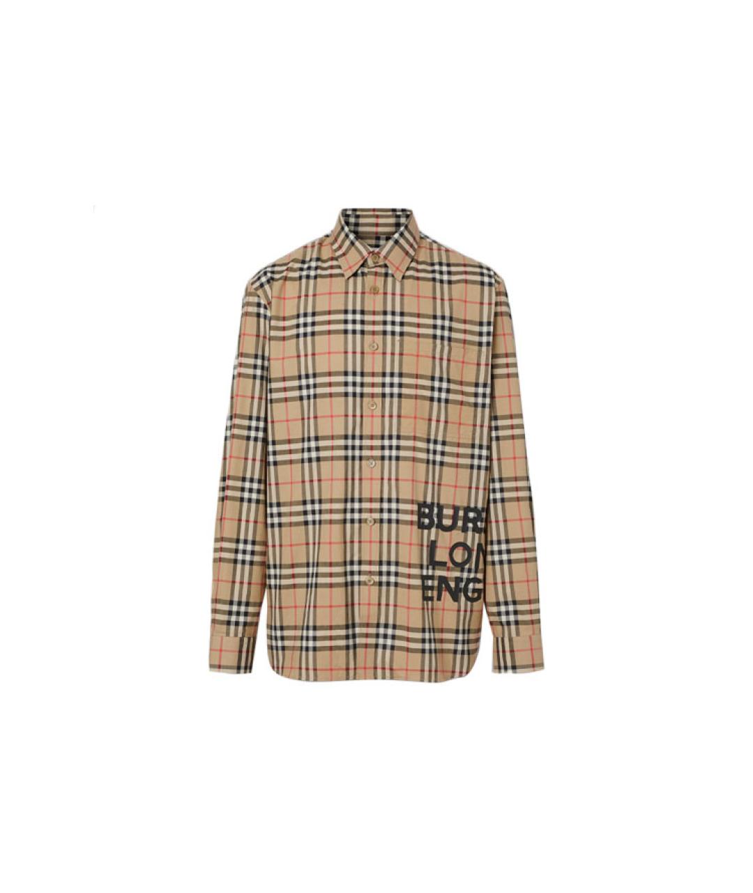BURBERRY Бежевая классическая рубашка, фото 6