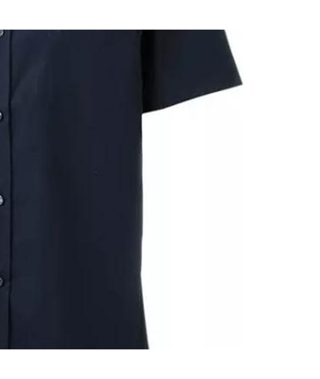 BURBERRY Темно-синяя хлопковая кэжуал рубашка, фото 8